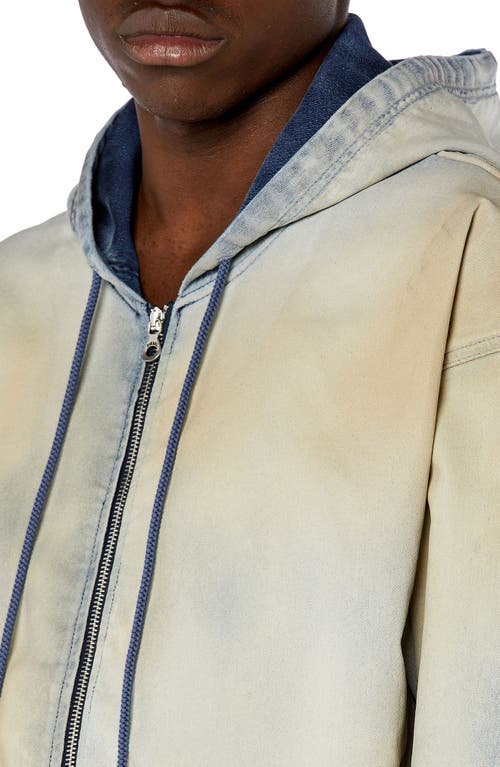 Shop Diesel ® D-gir-s Track Denim Zip Hoodie