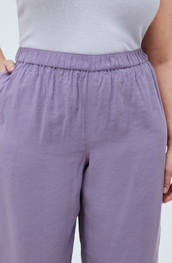 Shop Madewell Softdrape Wide Leg Pants In Smoky Grape