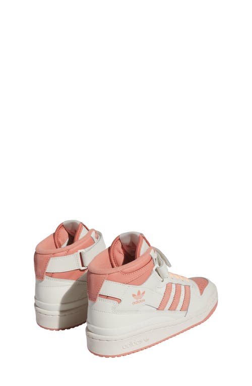 Adidas Originals Adidas Forum Mid Sneaker In Off White/ Wonder Clay/ Orange