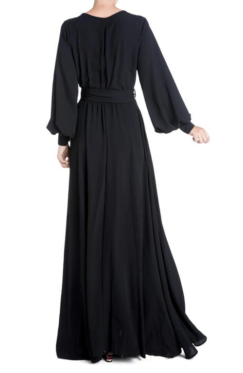 Meghan La Women's Venus Belted Maxi Dress In Black