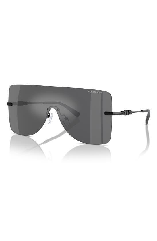 Michael Kors Womens Black Mk1148 London Square-frame Metal Sunglasses In Grey Mirror