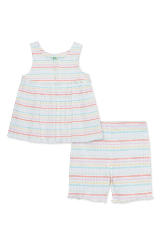 Shop Little Me Stripe Knit Tank & Shorts Set In Multi Stripe