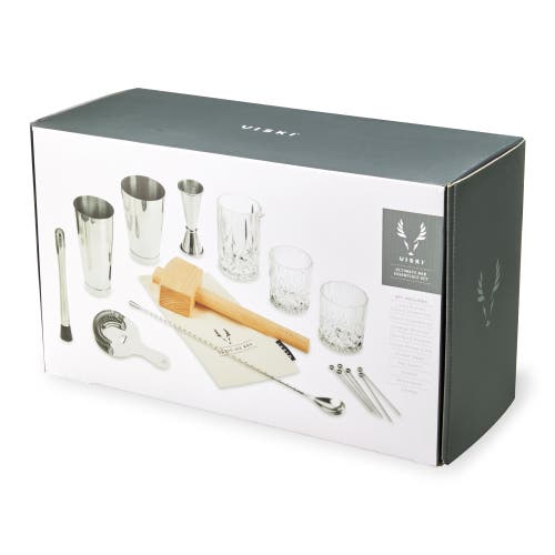 Viski 17-piece Barware Set In Silver