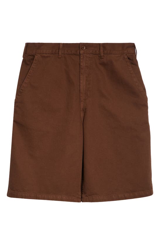 Shop Palmes Sweeper Organic Cotton Shorts In Brown