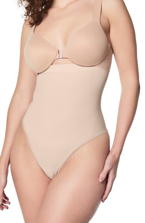 Spanx High Waisted Thong In Soft Beige