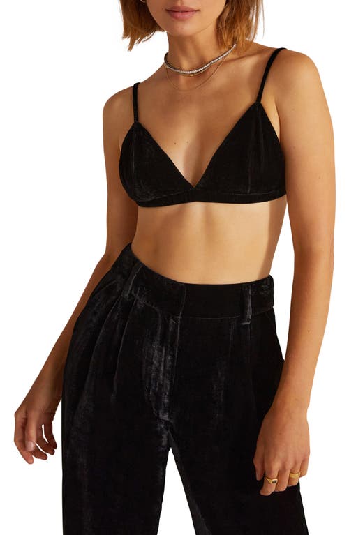 Favorite Daughter The Velvet Rebound Bra Top Black at Nordstrom,