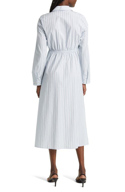 Rails Irie Stripe Long Sleeve Cotton Blend Midi Shirtdress In Hampton Stripe