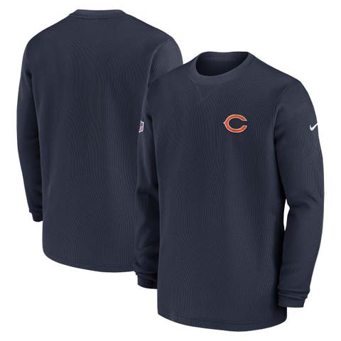 Men's Nike Orange/Navy Chicago Bears Throwback Raglan Long Sleeve T-Shirt