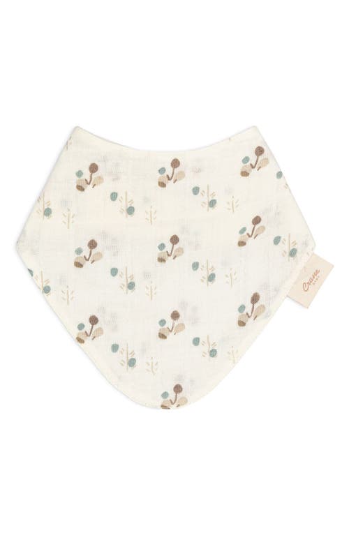 Shop Crane Baby Avery 3-pack Cotton Muslin Bandana Bibs In Ivory/green