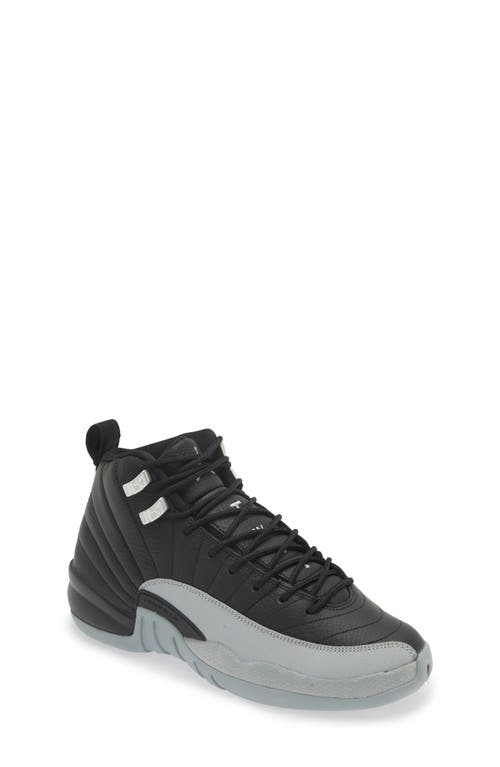 Shop Jordan Kids' Air  12 Retro Basketball Shoe In Black/wolf Grey/white