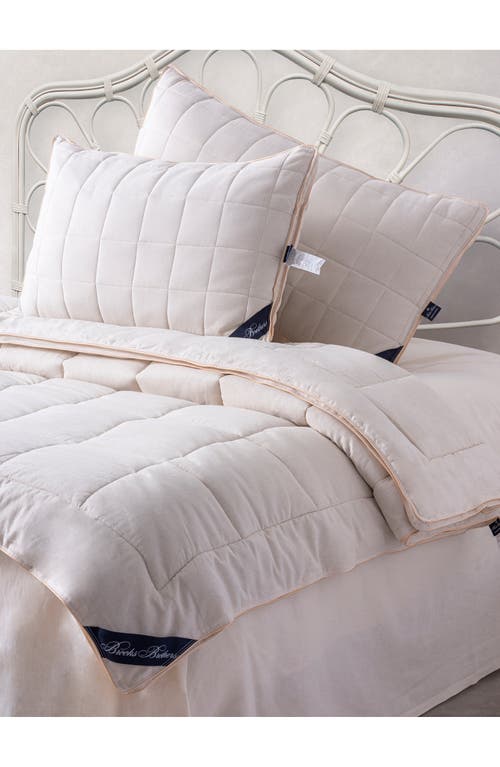 Brooks Brothers Linen Comforter In Cream