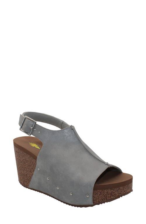 Division Platform Wedge Sandal in Grey