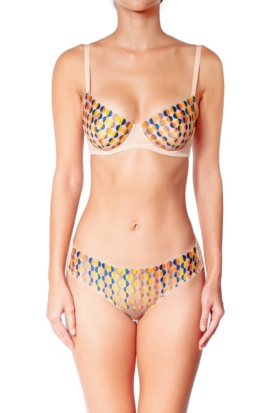 Shop Huit Deco Dots Bikini Briefs In Forest Green
