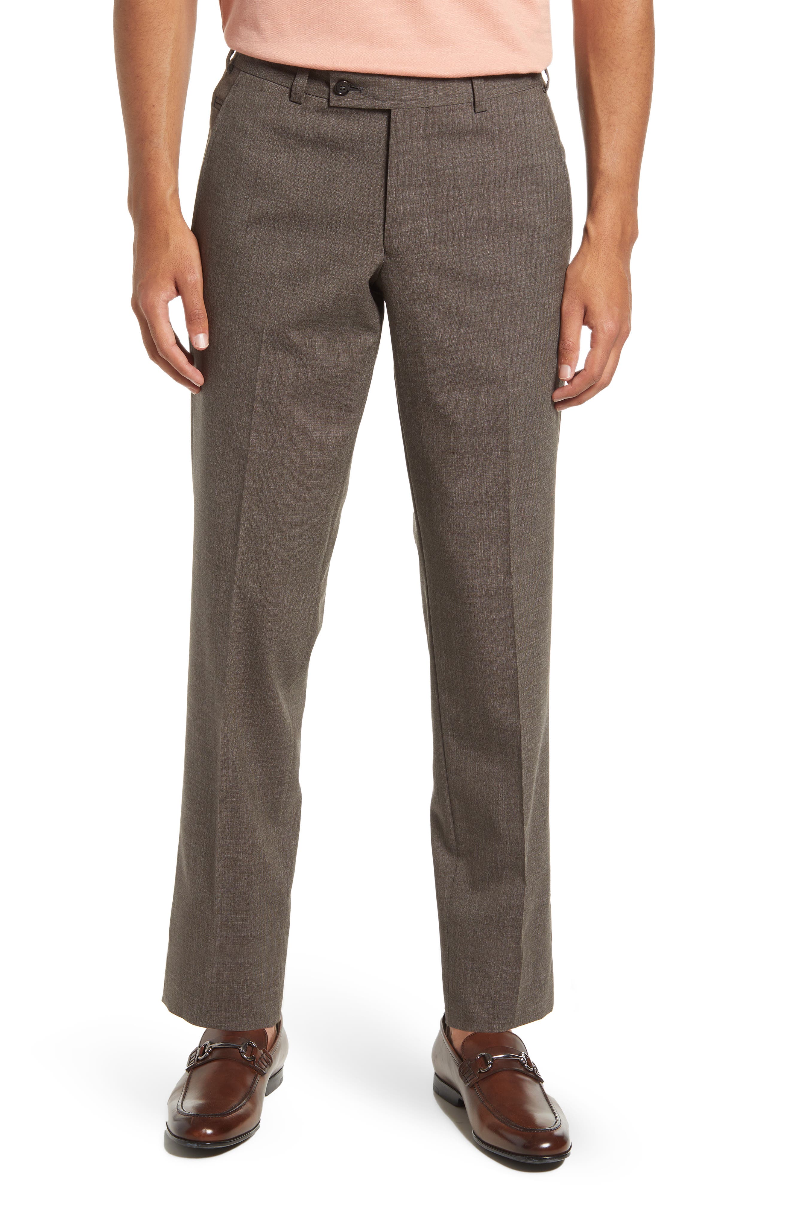 ted baker london jefferson flat front wool trousers