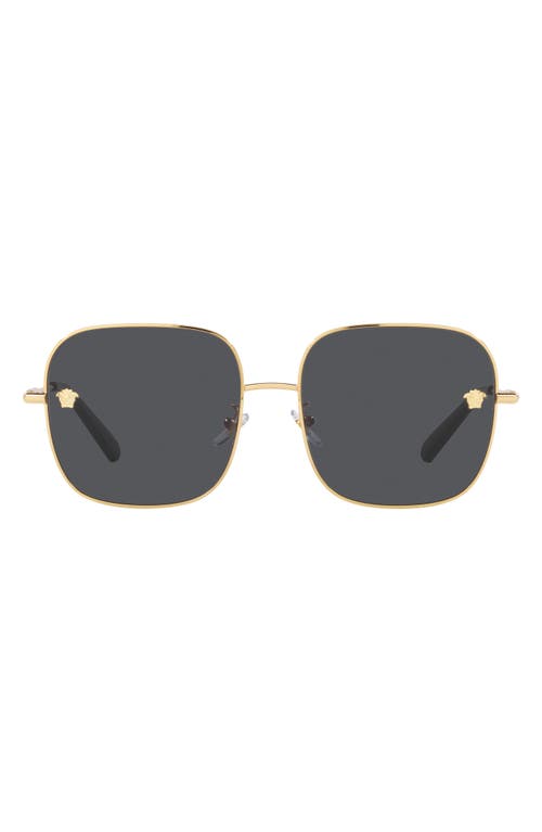Versace Woman Sunglasses Ve2246d In Dark Grey/gold