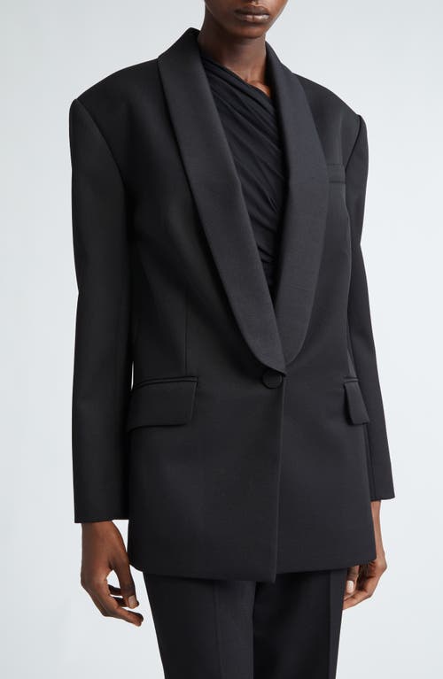 Shop Zimmermann Pavilion Shawl Collar Wool Blend Jacket In Black