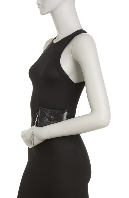 Shop Aimee Kestenberg Ashley Leather Pouch In Black W/silver