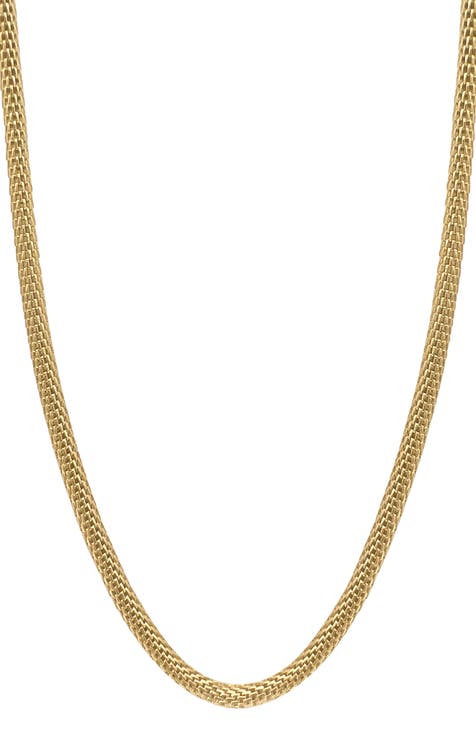 Water Resistant Textured Chain Necklace
