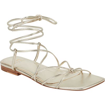 Marc Fisher Ltd Marina Lace-Up Sandal, Metallic