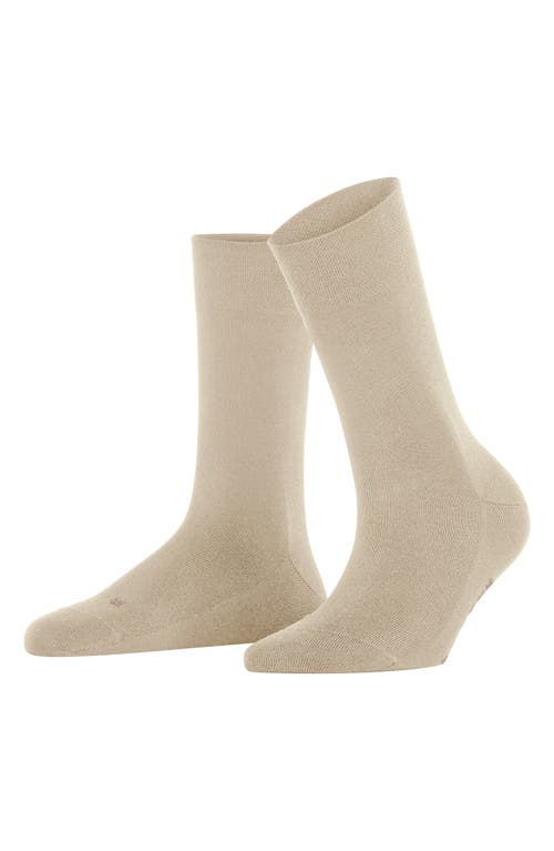 Shop Falke Sensitive New York Crew Socks In Cream