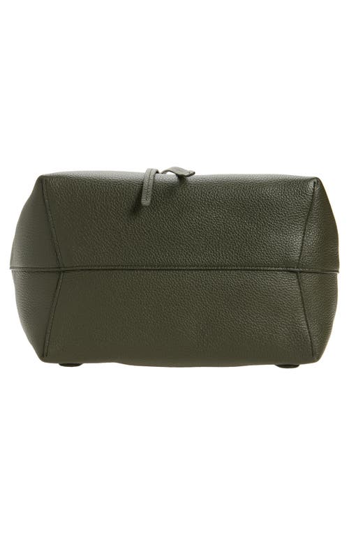 Shop Mansur Gavriel Classic Leather Backpack In Seaweed