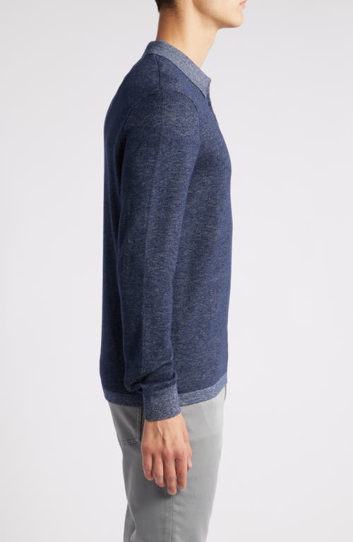 ROBERT BARAKETT ROBERT BARAKETT FIELDER COTTON & CASHMERE PIQUÉ POLO SWEATER 