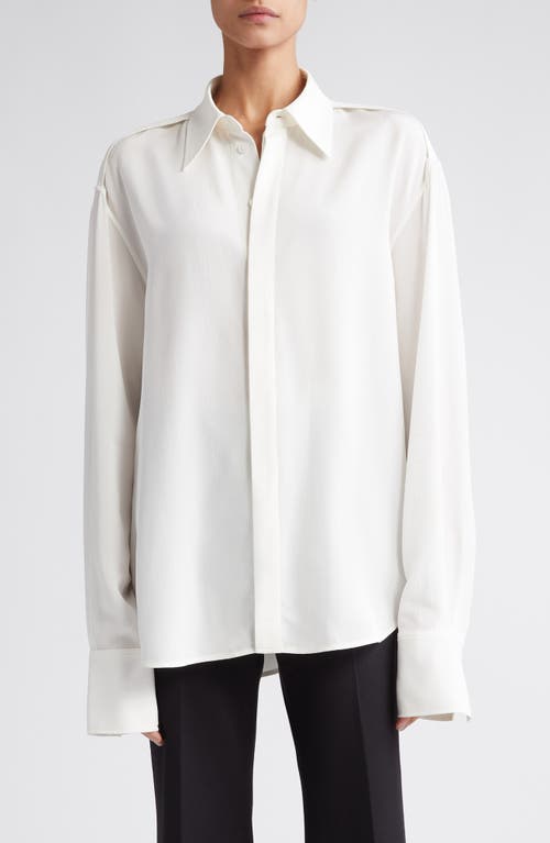 Proenza Schouler Long Sleeve Marocaine Crepe Shirt at Nordstrom,