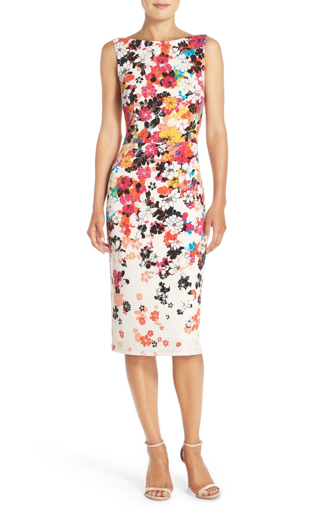 Maggy London Floral Jersey Sheath Dress Nordstrom