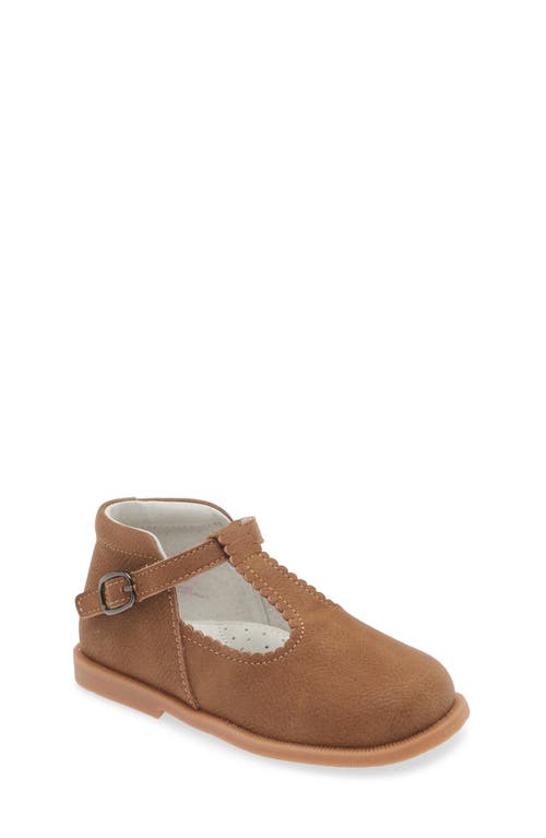 L'AMOUR Kids' Louise T-Strap Shoe Chestnut at Nordstrom, M