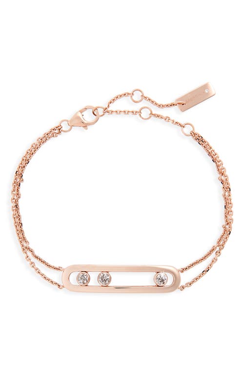 Messika Two-Strand Move Diamond Bracelet in Rose Gold at Nordstrom, Size 7.25
