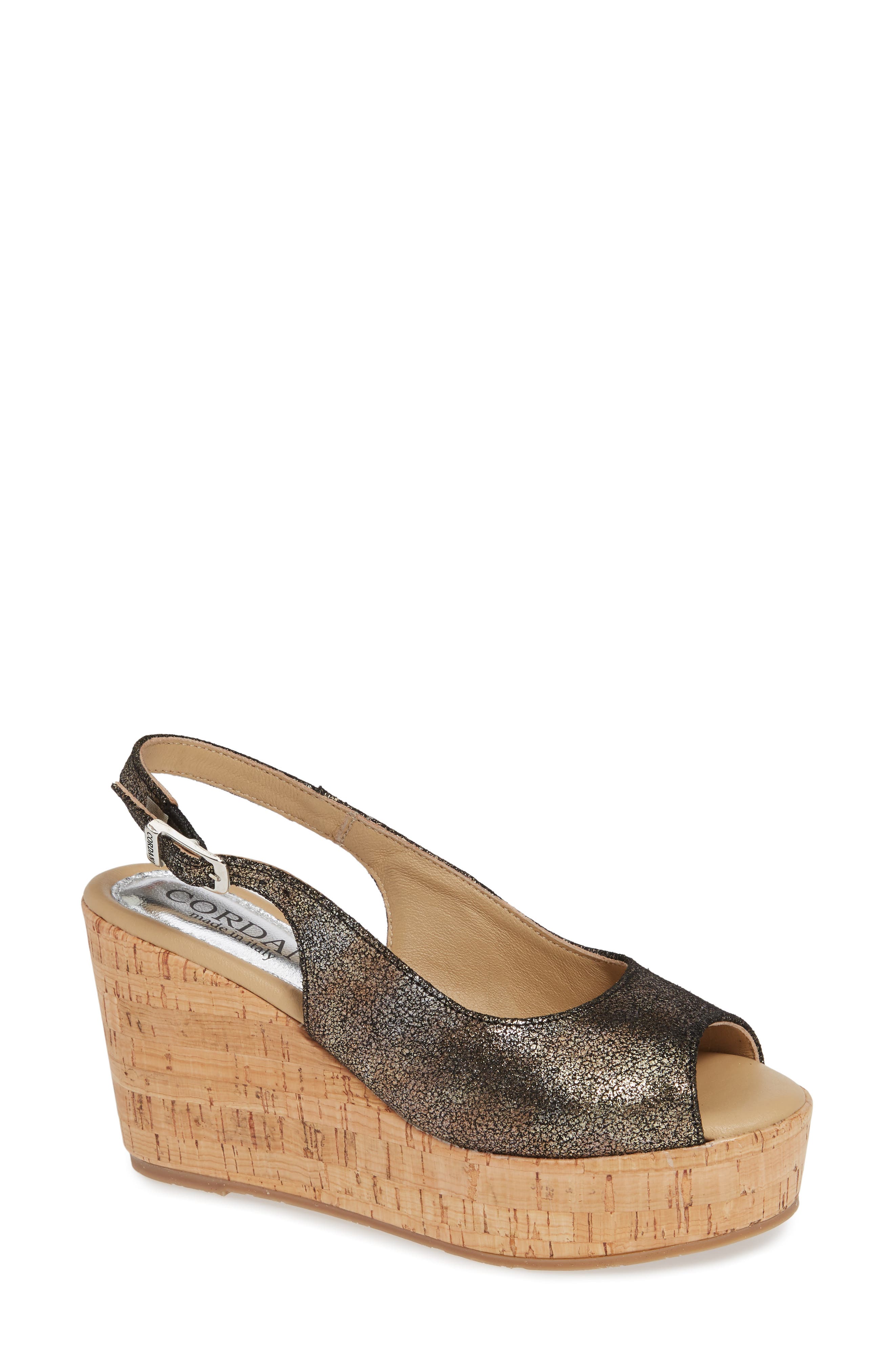 Cordani Janey Wedge Sandal - Metallic