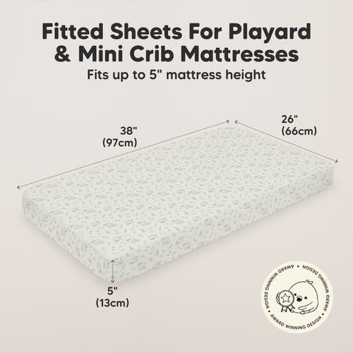 Keababies Soothe Fitted Mini Crib Sheet In Pine Grove