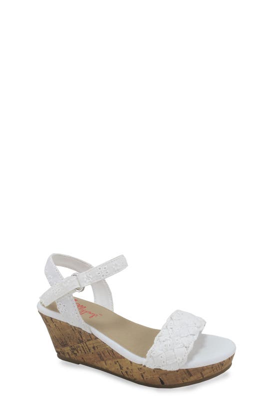 Jellypop Kids' Fortell Platform Wedge Sandal In White ModeSens