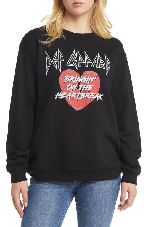 Def Leppard Heartbreak Sweatshirt in Black