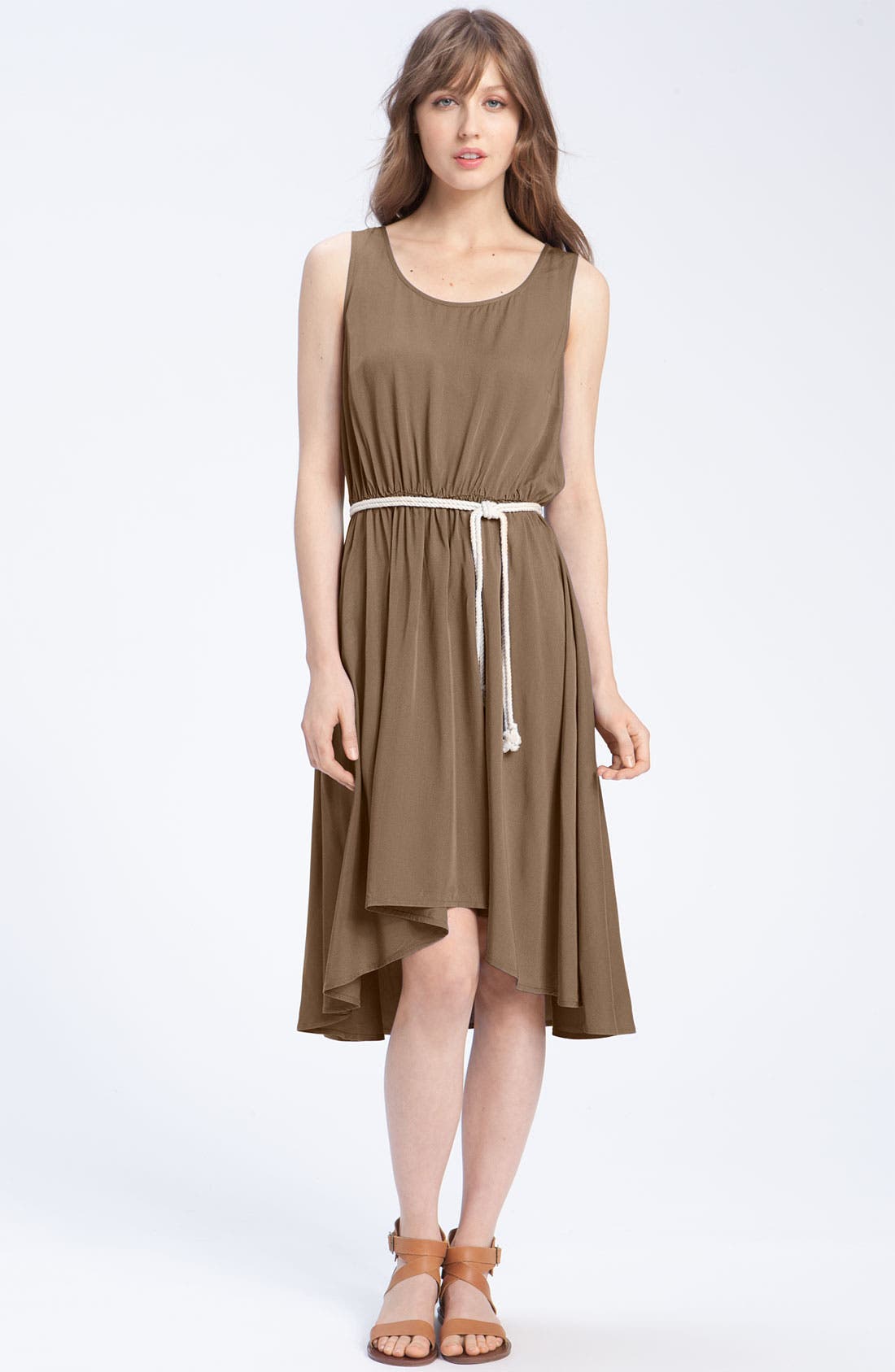 Caslon® Belted Woven Tank Dress Nordstrom