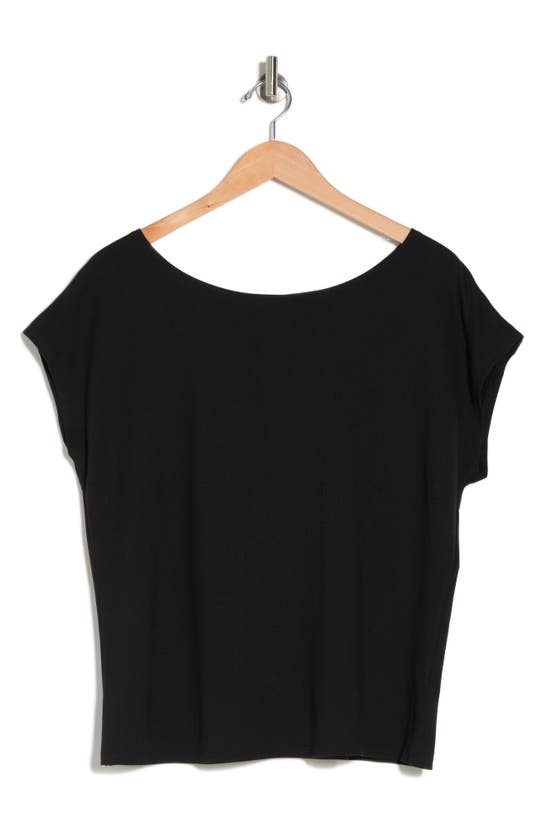 Bobeau One-shoulder Dolman Sleeve T-shirt In Black
