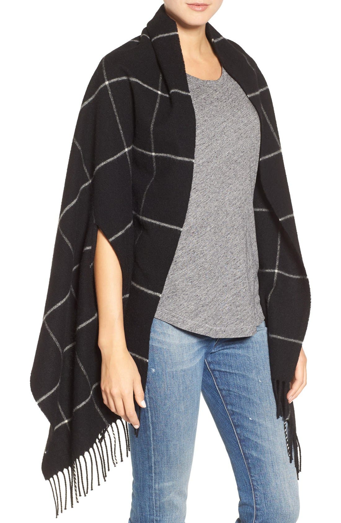 Madewell Check Wool Wrap Nordstrom