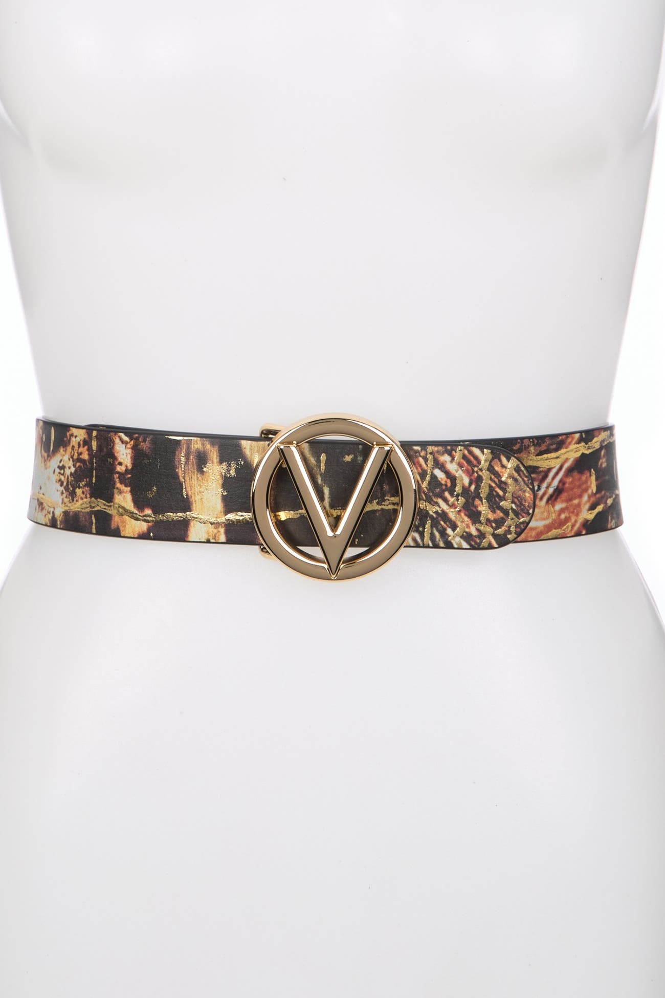 Valentino By Mario Valentino Giusy Wild Leather Belt Large