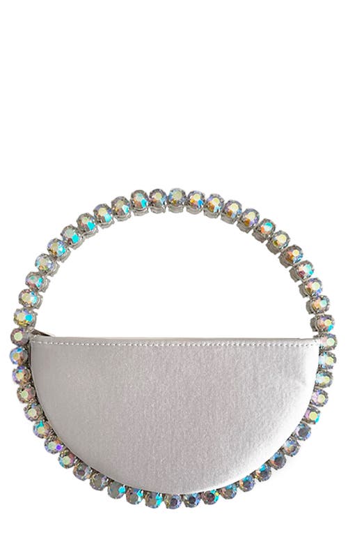 L'alingi L'alingi Eternity Rainbow Crystal Top Handle Bag in Silver /Hologram