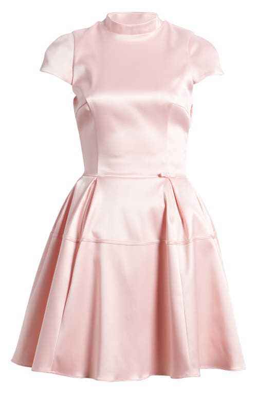 Shop House Of Cb Saida Flare Satin Minidress In English Rose