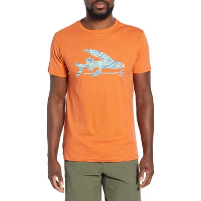 Patagonia Flying Fish Regular Fit Organic Cotton T-Shirt, Orange