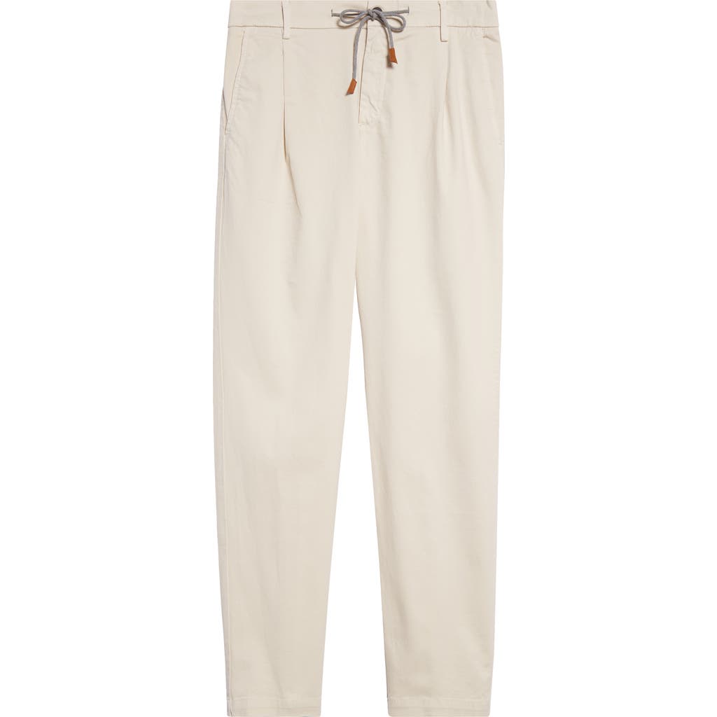 Eleventy Stretch Cotton Joggers In Sand