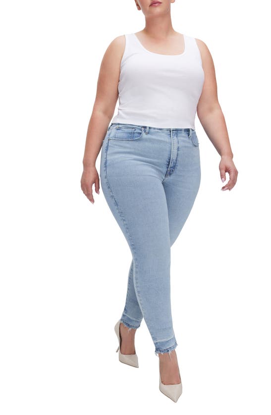 Shop Good American Good Legs Mid Rise Skinny Jeans In Indigo623