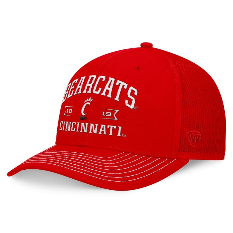 Shop Top Of The World Red Cincinnati Bearcats Carson Trucker Adjustable Hat