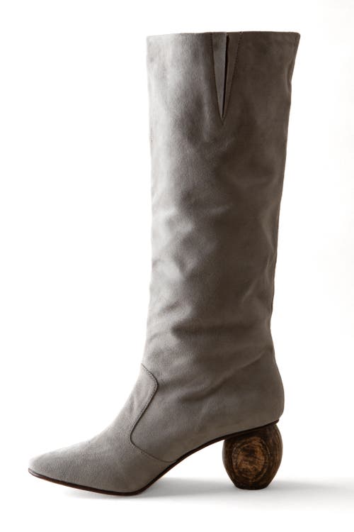 Shop Huma Blanco Quinn Boot In Grey Suede