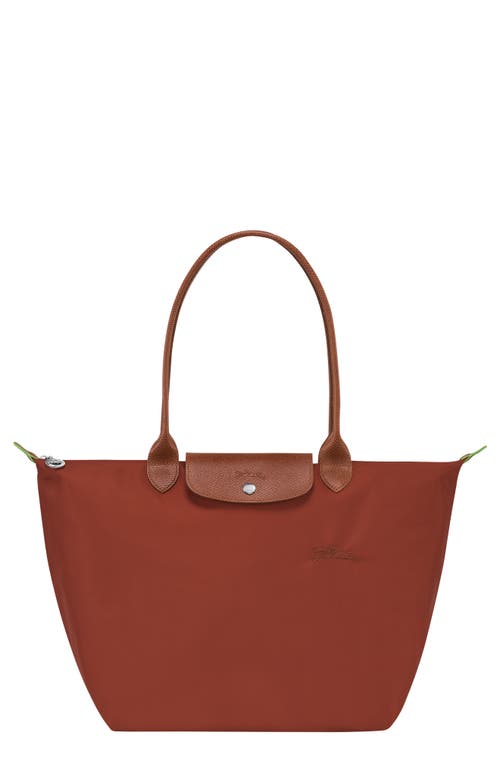 Shop Longchamp Large Le Pliage Tote In Chesnut