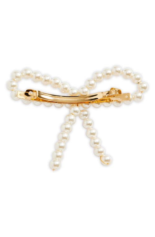 Shop Tasha Imitation Pearl Bow Barrette