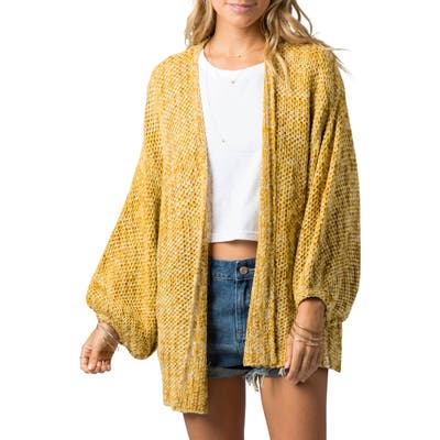 Rip Curl Warm Up Balloon Sleeve Cardigan, Metallic