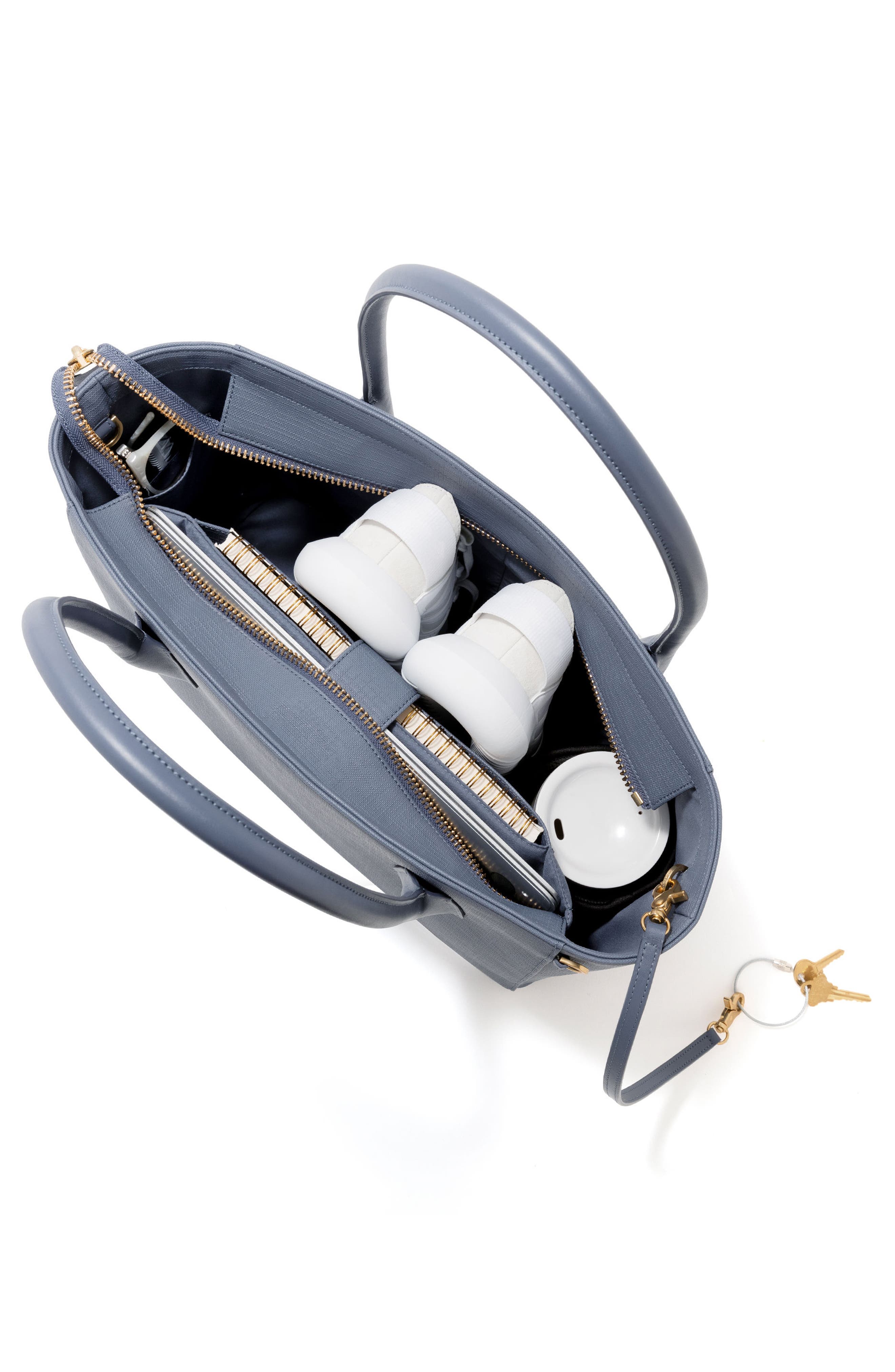 work tote with water bottle holder