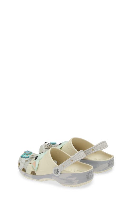 Crocs Mens Classic Grogu Clogs In Bone